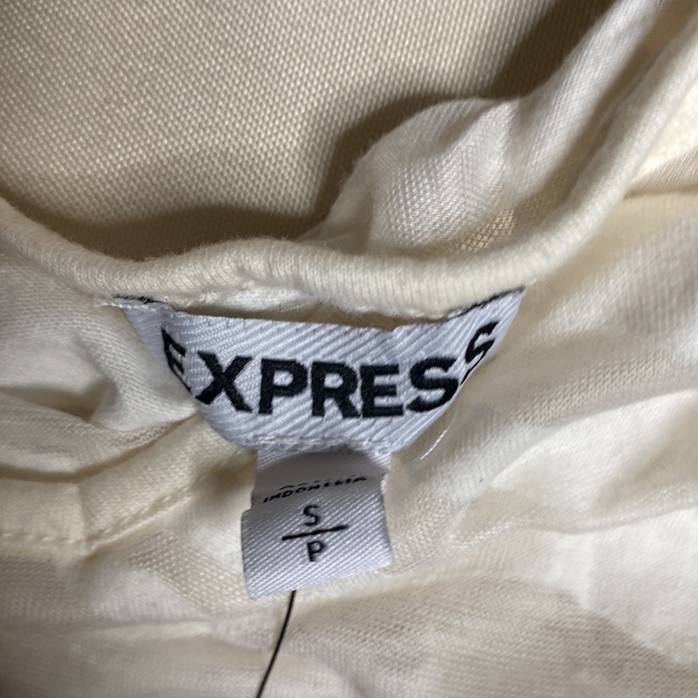 Express T shirt Crรจme Size Small - Picture 4 of 8